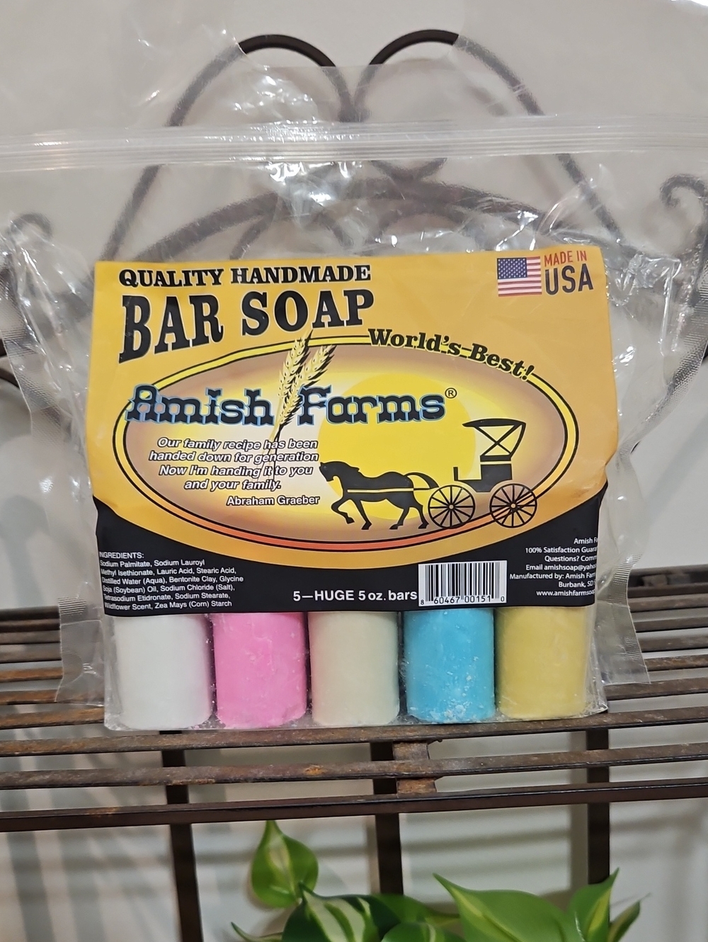 Amish Farms Handmade Bar Soap - Multicolor 5-Pack